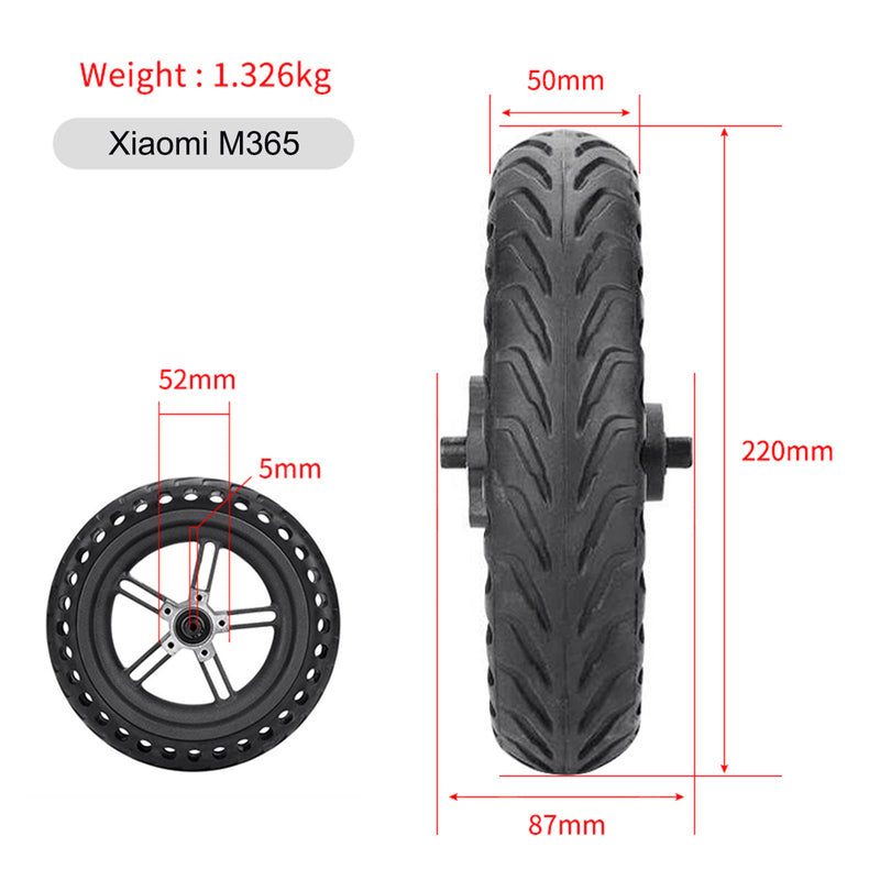 87mm dla M365/1S/LITE 8.5 "opona do skutera tylnego koła pełna guma + piasta + tarcza hamulca