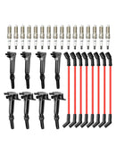 8 Zündspulen + 16 Zündkerzen + 8 Zündkabel UF834 UF865 für Ford F-250 F-350 E-450