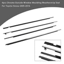 2009–2016 Toyota Venza 4 kawałki chromowanych pasków uszczelniających do zewnętrznego paska okiennego 757120T010