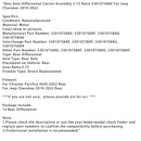 2019-2022 Jeep Cherokee Hinter Axle Diferencial Beam Montage 3.73 Poměr 53010758AE 53010758AF