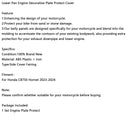 2023-2024 Honda CB750 Hornet Pan con platos decorativos de motor inferior Proteger cubierta