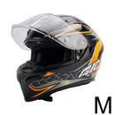 DOT Motorradhelm für Erwachsene, Street, Integralhelm, Orange
