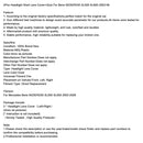 2003-2008 Benz W230/R230 SL500 SL600 2Pcs Headlight Shell Lens Cover+Glue