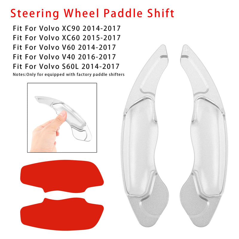 Lenkrad-Schaltwippen-Verlängerung für Volvo XC60 XC90, Aluminium