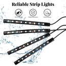 Auto-Innenraum-Fußraum-Atmosphäre RGB-LED-Streifenlichter mit Fernbedienung + APP-Steuerung
