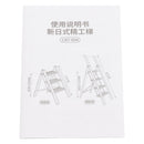 Escalera de tijera Escalera compacta ligera y ancha plegable de aluminio de 4 niveles