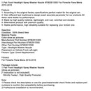 2010–2016 Porsche Pana Meira 1 Paar Frontscheinwerfer-Spray-Waschdüse 97062813300