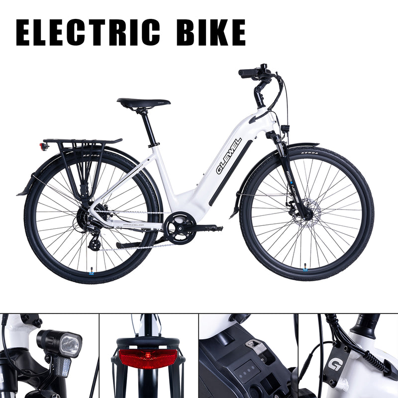 700C*45C 36V 16,5AH 250W 8-växlad elcykel E-cykel aluminium