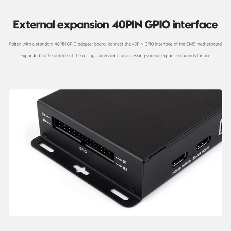 Raspberry Pi CM5 IO Compute Module 5 IO Board Metallgehäuse zur Wärmeableitung