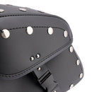 Universell sadelväska sida förvaringssvåse pu bagage svart 22L för motorcykel