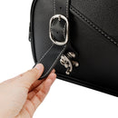 Heck Bag Pu Pu Side Saddle Tail Bag Bagasjepose Lagring Svart for motorsykkel