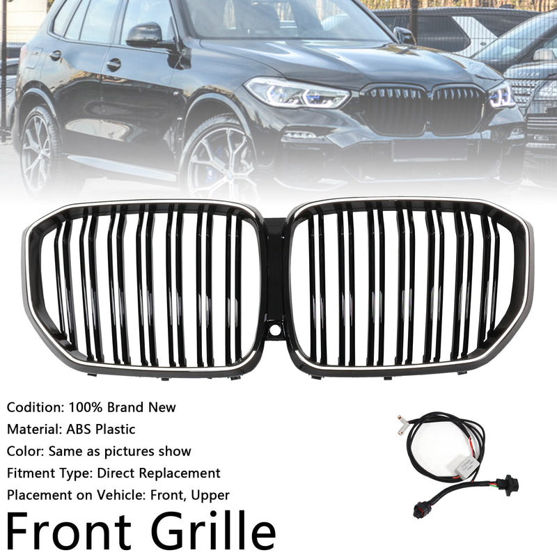 2019–2022 BMW X5 G05 M-Performance Double-Amalen Norice Grill, Musta, 51137454887