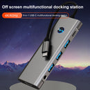 9 in 1 TYPE-C + USB3.0 USB2.0 HDMI SD/TF PD100W Audio Data Interface Hub Adapter