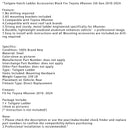 2010-2024 Toyota 4Runner 5. generacji akcesoria z kryjówki tylnej