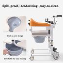 Transfer starszych krzeseł pacjentów z Rollstuhl z podzielonym siedziskiem i patelnią 180 °