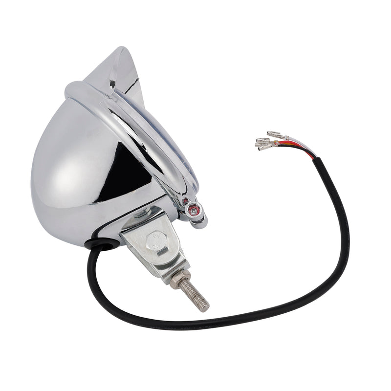 #D62 Headlight Lamp Spotlight Universal Coler Switch Fits Chrome For Motorcycle