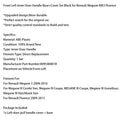 Türgriff-Set innen vorne links, Sockel + Abdeckung, schwarz, für Renault Megane MK3 Fluence