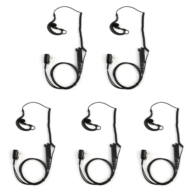 1x G-Shape Ear-Hook Earpiece Headset PTT Mic för Sepura STP8000 Walkie Talkie