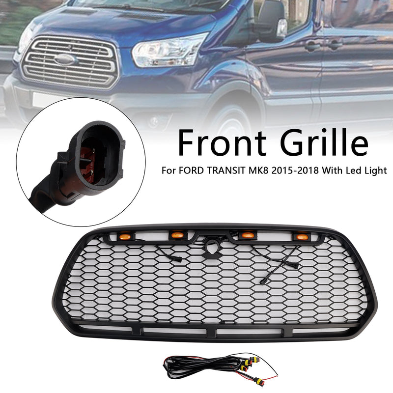 2015–2018 Ford Transit Mk8 Raptor LED-grillillä etulattialla, Matt Black
