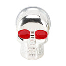 4 Custom SKULL Nummernschild Schraube Silber Kunststoff Motorrad Chopper Bobber