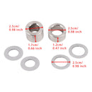 2er-Pack 1600036 Bypass-Rohr-Eliminator-Kit Aluminium-Shunts und Dichtungsscheiben