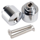 Silver handlebar end weight set for Honda VFR 800 F Fi, CB 700, 750 SF, CBR 1100 XX