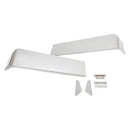 Flache, silberne Sonnenblende für Peterbilt 377, 378, 379, 335, 386, 388, 389