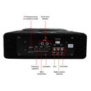 8" 600W bil subwoofer forsterker under setet høyttaler lyd subwoofer slank boks USA
