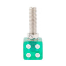 2x Custom DICE Kennzeichenschraube Grün Kunststoff Motorrad Chopper Bobber