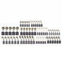 60Pcs 10 Größen Elektromotor Kohlebürsten Ersatz für Power Tool