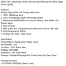 Erstatning bevegelig hodestrålepære 260W 295W 350W 380W ballaststrømforsyning MSD