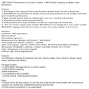 WP2220457 Kühlschrank-Eiszerkleinerer-Koppler + WP2220458 Kupplung