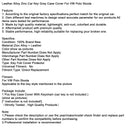 VW Polo Skoda Leder-Autoschlüsselhülle aus Zinklegierung, grau