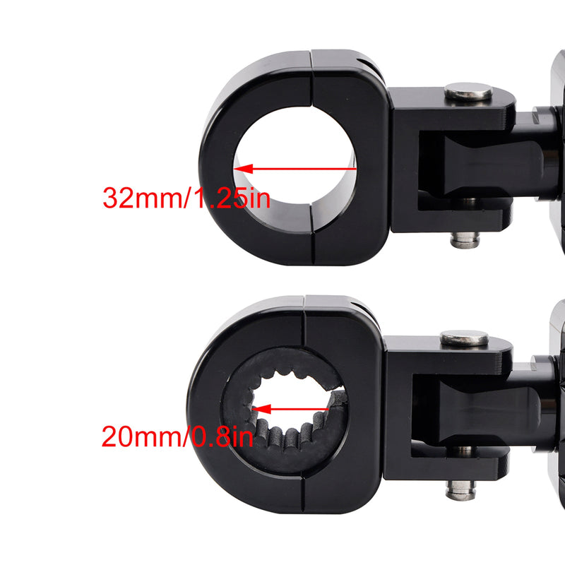 Universelle Fußrasten vorne, passend für Motorräder mit 1,25-Zoll-Lenkern