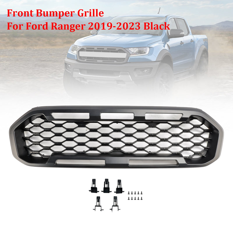 2019-2023 Ford Ranger T8 främre stötfångargrill Svart