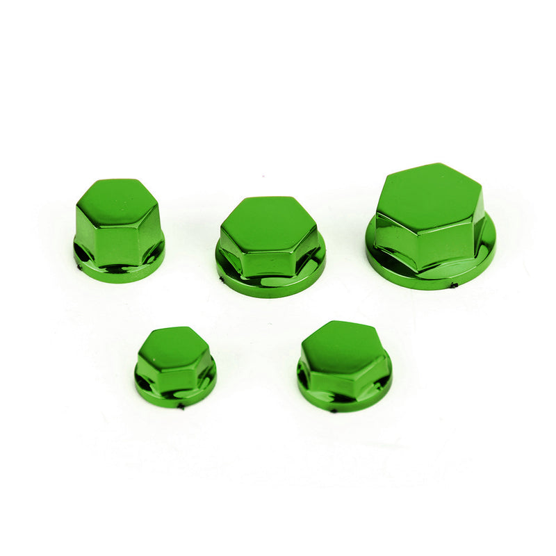 30 tapas protectoras para tornillos, tapa para tornillos hexagonales, color verde, apto para Kawasaki