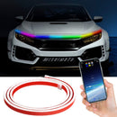 Auto Motorhaube LED Tagfahrlicht Streifen Flexible Dynamische Scan Starten