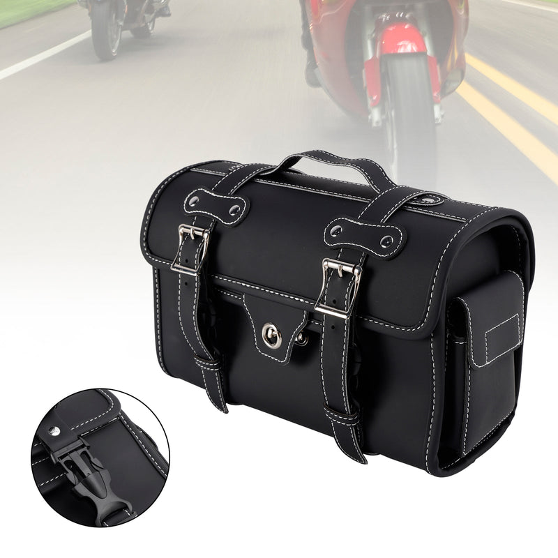 Universal Satteltasche Seite Aufbewahrungstasche Pannier Gepäck Pu Für Motorrad Schwarz
