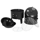 Abnehmbarer 3-in-1 Vertikaler Holzkohle-Smoker Tragbarer BBQ-Smoker-Grill