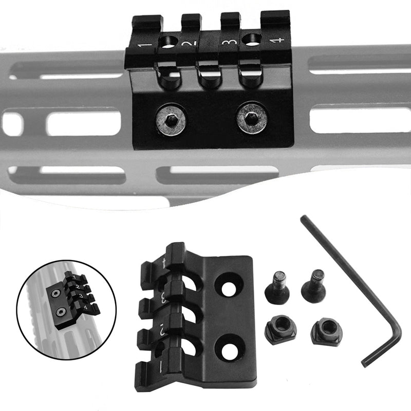 M-LOK/Keymod Offset Light Rail Mount 45 asteen sivuklipsikiskoteline