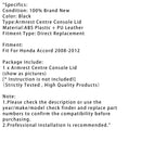 2008–2012 Honda Accord, schwarzer Leder-Armlehnendeckel für die Mittelkonsole