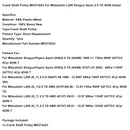 07.2002 Mitsubishi Shogun/Pajero Sport (K90)2.5 TD (K94W, K74T) Crank Shaft Pulley MD374223