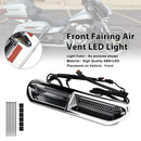 Iluminação de ventilação de entrada de ar da carenagem frontal LED para Touring Street Glide 2014-2024