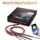 6Pcs LED Chassis Light Modified With Fantasy Ambient Light APP Controller 60cm*2+90cm*2+60cm*2
