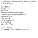 2x pro OSRAM 9705Y autopřídavné žárovky LED WY21W 12V2,5W WX3x16d