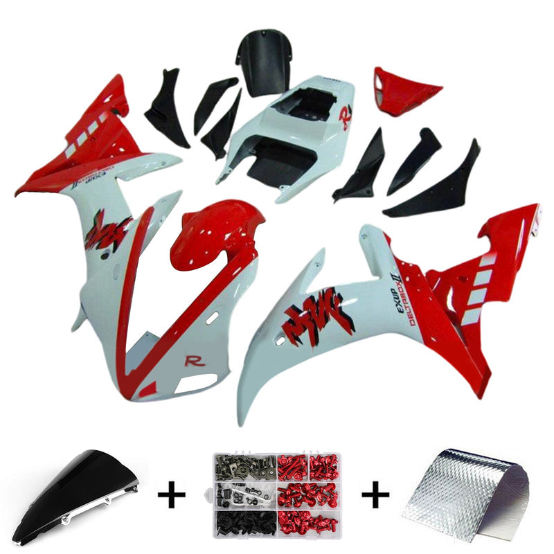 2002-2003 Yamaha YZF 1000 R1 insprutningsskyddssats kropp plast ABS