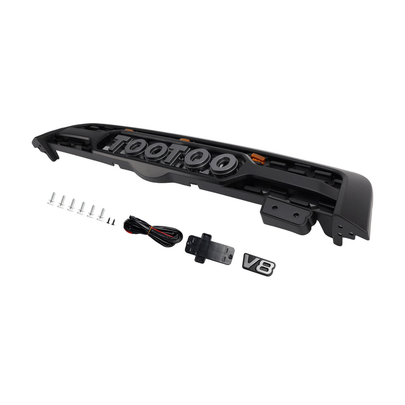 Frontstoßstangengrill in Mattschwarz, passend für Toyota Sequoia 2005-2007 mit LED-Beleuchtung