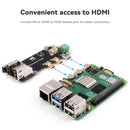 Raspberry Pi multifunktionsudvidelseskort HDMI dobbelt 4K-udgang med Pi5/Pi4B