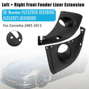 2005-2013 Chevy Corvette Venstre + Høyre Forskjerm Trim Extension 15252926 15252927