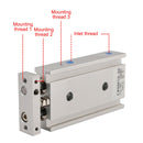 SMC CXSM10-30 CXSM1030 Luftzylinder Pneumatischer Doppelstangenzylinder Doppeltwirkend